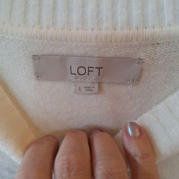 Loft Fair Isle Sweater Pastel Cozy Warm Soft Stretchy Womens Size L - Picture 2 of 6